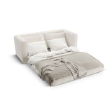 Lido 2-Sitzer Sofa mit Schlaffunktion, ausklappbar, aus Boucle oder Strukturstoff, 158x69 cm von Micadoni – Bild 6