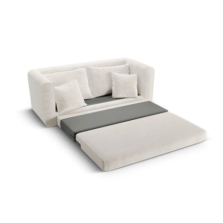 Lido 2-Sitzer Sofa mit Schlaffunktion, ausklappbar, aus Boucle oder Strukturstoff, 158x69 cm von Micadoni – Bild 7