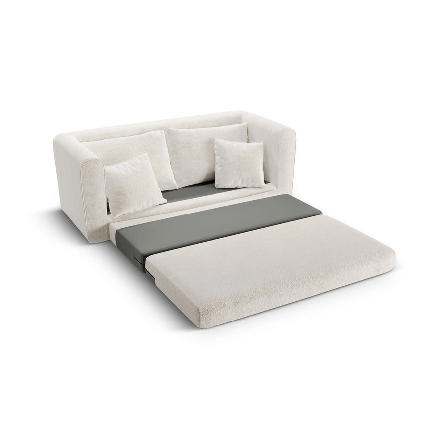 Lido 2-Sitzer Sofa mit Schlaffunktion, ausklappbar, aus Boucle oder Strukturstoff, 158x69 cm von Micadoni – Bild 7