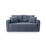 Lido 2-Sitzer Sofa mit Schlaffunktion, ausklappbar, aus Strukturierter Stoff in Blaue melange (Baltimore Marine), 158x69 cm von Micadoni – Bild 1