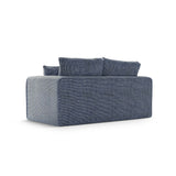 Lido 2-Sitzer Sofa mit Schlaffunktion, ausklappbar, aus Strukturierter Stoff in Blaue melange (Baltimore Marine), 158x69 cm von Micadoni – Bild 5