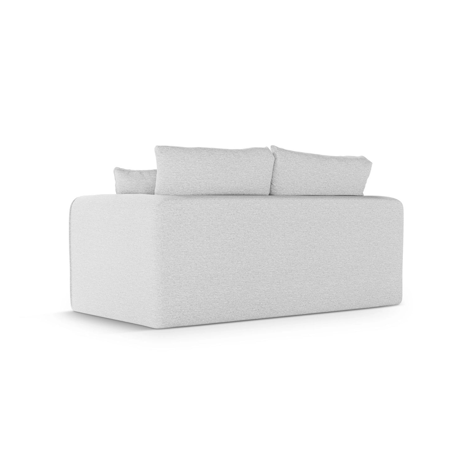 Lido 2-Sitzer Sofa mit Schlaffunktion, ausklappbar, aus Strukturierter Stoff in Cold Light Grey (Solid 80), 158x69 cm von Micadoni – Bild 5