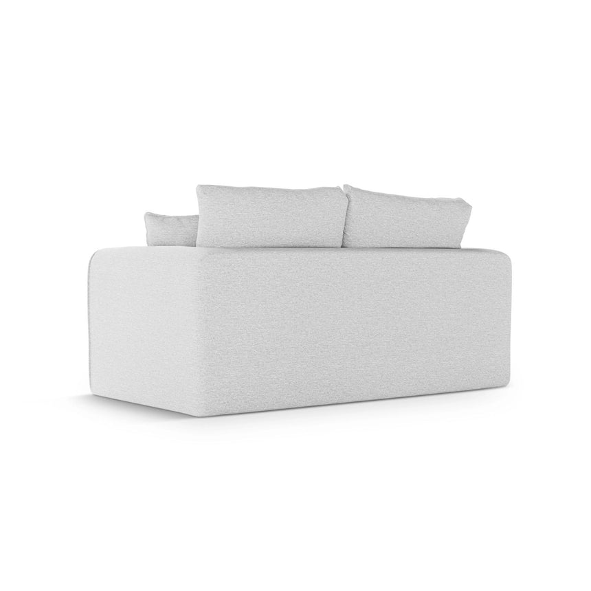 Lido 2-Sitzer Sofa mit Schlaffunktion, ausklappbar, aus Strukturierter Stoff in Cold Light Grey (Solid 80), 158x69 cm von Micadoni – Bild 5