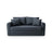 Lido 2-Sitzer Sofa mit Schlaffunktion, ausklappbar, aus Strukturierter Stoff in Dunkelblau (Solid 79), 158x69 cm von Micadoni – Bild 1
