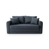 Lido 2-Sitzer Sofa mit Schlaffunktion, ausklappbar, aus Strukturierter Stoff in Dunkelblau (Solid 79), 158x69 cm von Micadoni – Bild 1