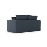 Lido 2-Sitzer Sofa mit Schlaffunktion, ausklappbar, aus Strukturierter Stoff in Dunkelblau (Solid 79), 158x69 cm von Micadoni – Bild 5