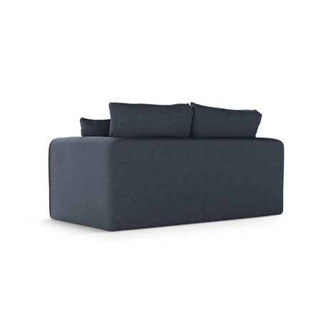 Lido 2-Sitzer Sofa mit Schlaffunktion, ausklappbar, aus Strukturierter Stoff in Dunkelblau (Solid 79), 158x69 cm von Micadoni – Bild 5