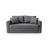 Lido 2-Sitzer Sofa mit Schlaffunktion, ausklappbar, aus Strukturierter Stoff in Dunkelgrau (Solid 99), 158x69 cm von Micadoni – Bild 1