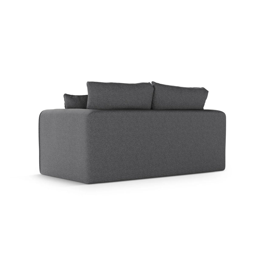 Lido 2-Sitzer Sofa mit Schlaffunktion, ausklappbar, aus Strukturierter Stoff in Dunkelgrau (Solid 99), 158x69 cm von Micadoni – Bild 5