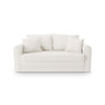 Lido 2-Sitzer Sofa mit Schlaffunktion, ausklappbar, aus Strukturierter Stoff in Elfenbein (Solid 03), 158x69 cm von Micadoni – Bild 1
