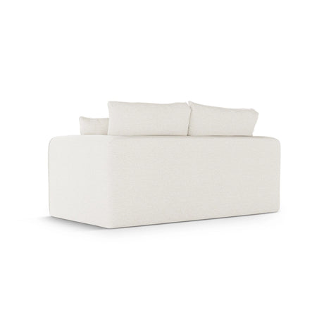 Lido 2-Sitzer Sofa mit Schlaffunktion, ausklappbar, aus Strukturierter Stoff in Elfenbein (Solid 03), 158x69 cm von Micadoni – Bild 5