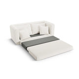 Lido 2-Sitzer Sofa mit Schlaffunktion, ausklappbar, aus Strukturierter Stoff in Elfenbein (Solid 03), 158x69 cm von Micadoni – Bild 7