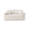 Lido 2-Sitzer Sofa mit Schlaffunktion, ausklappbar, aus Strukturierter Stoff in Leichtes Beige (Baltimore Sand), 158x69 cm von Micadoni – Bild 1