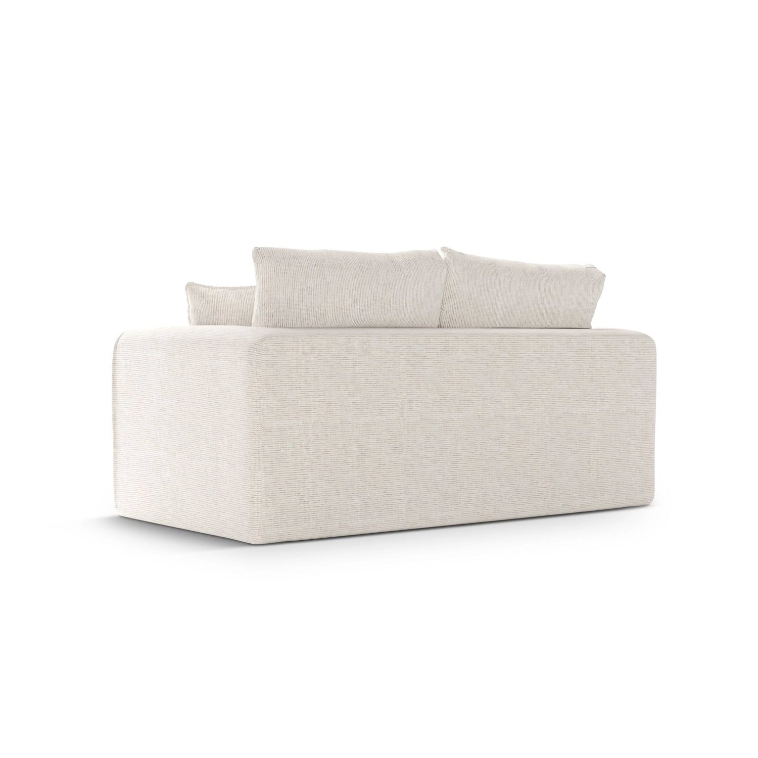 Lido 2-Sitzer Sofa mit Schlaffunktion, ausklappbar, aus Strukturierter Stoff in Leichtes Beige (Baltimore Sand), 158x69 cm von Micadoni – Bild 5