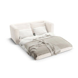 Lido 2-Sitzer Sofa mit Schlaffunktion, ausklappbar, aus Strukturierter Stoff in Leichtes Beige (Baltimore Sand), 158x69 cm von Micadoni – Bild 6