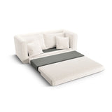 Lido 2-Sitzer Sofa mit Schlaffunktion, ausklappbar, aus Strukturierter Stoff in Leichtes Beige (Baltimore Sand), 158x69 cm von Micadoni – Bild 7