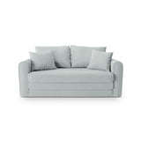Lido 2-Sitzer Sofa mit Schlaffunktion, ausklappbar, aus Strukturierter Stoff in Minze (Solid 72), 158x69 cm von Micadoni – Bild 1