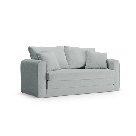 Lido 2-Sitzer Sofa mit Schlaffunktion, ausklappbar, aus Strukturierter Stoff in Minze (Solid 72), 158x69 cm von Micadoni – Bild 4