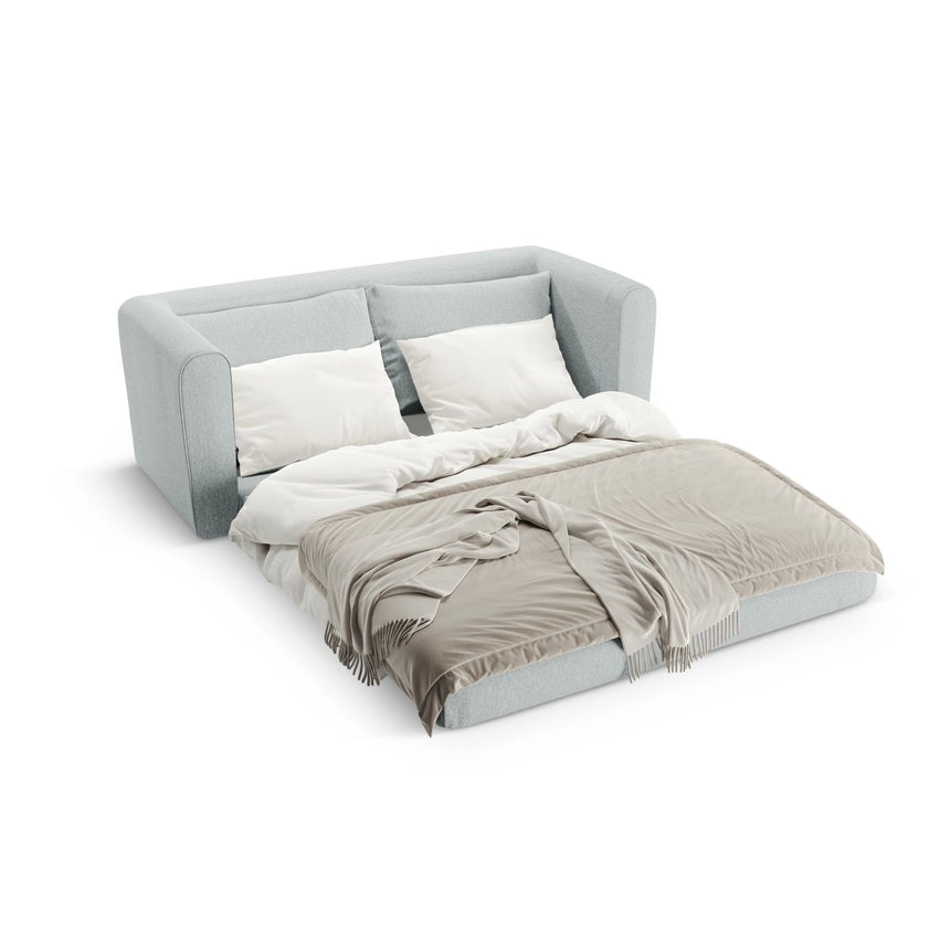 Lido 2-Sitzer Sofa mit Schlaffunktion, ausklappbar, aus Strukturierter Stoff in Minze (Solid 72), 158x69 cm von Micadoni – Bild 6