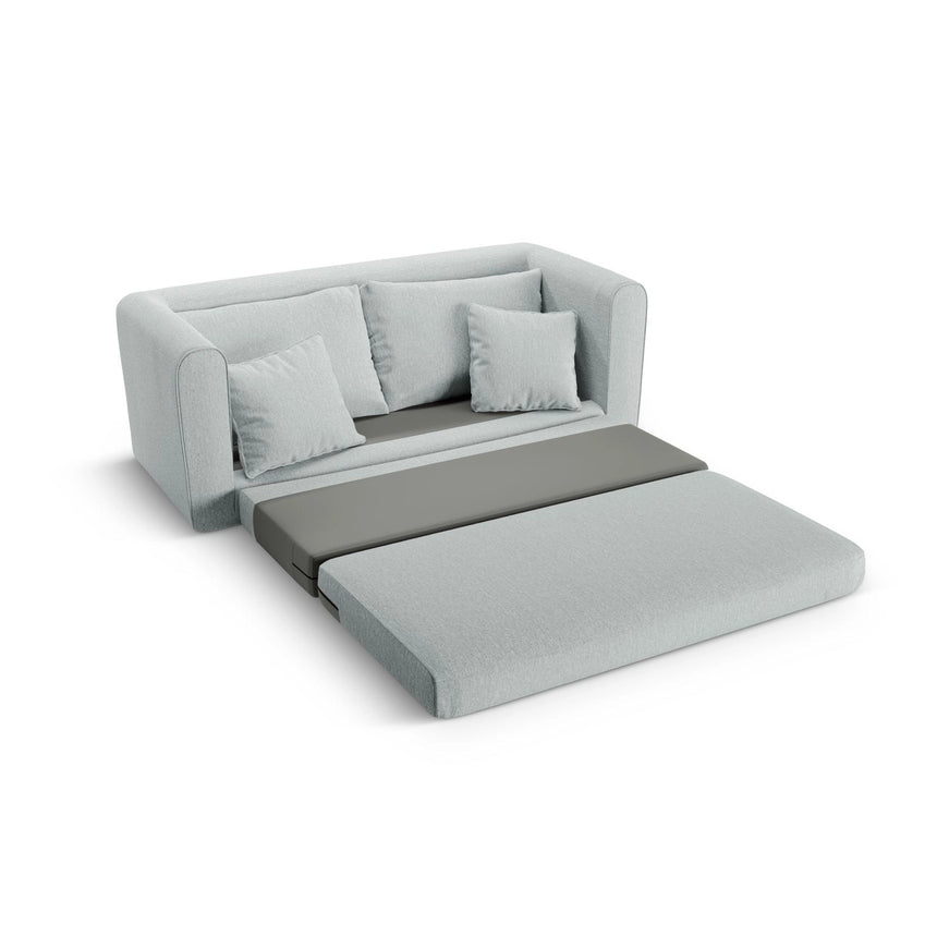 Lido 2-Sitzer Sofa mit Schlaffunktion, ausklappbar, aus Strukturierter Stoff in Minze (Solid 72), 158x69 cm von Micadoni – Bild 7