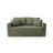Lido 2-Sitzer Sofa mit Schlaffunktion, ausklappbar, aus Strukturierter Stoff in Olive (Baltimore Pistachio), 158x69 cm von Micadoni – Bild 1