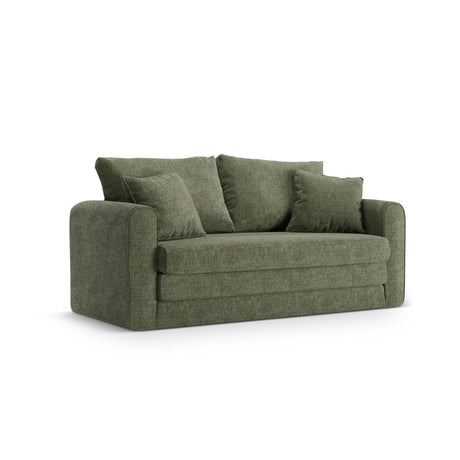Lido 2-Sitzer Sofa mit Schlaffunktion, ausklappbar, aus Strukturierter Stoff in Olive (Baltimore Pistachio), 158x69 cm von Micadoni – Bild 4