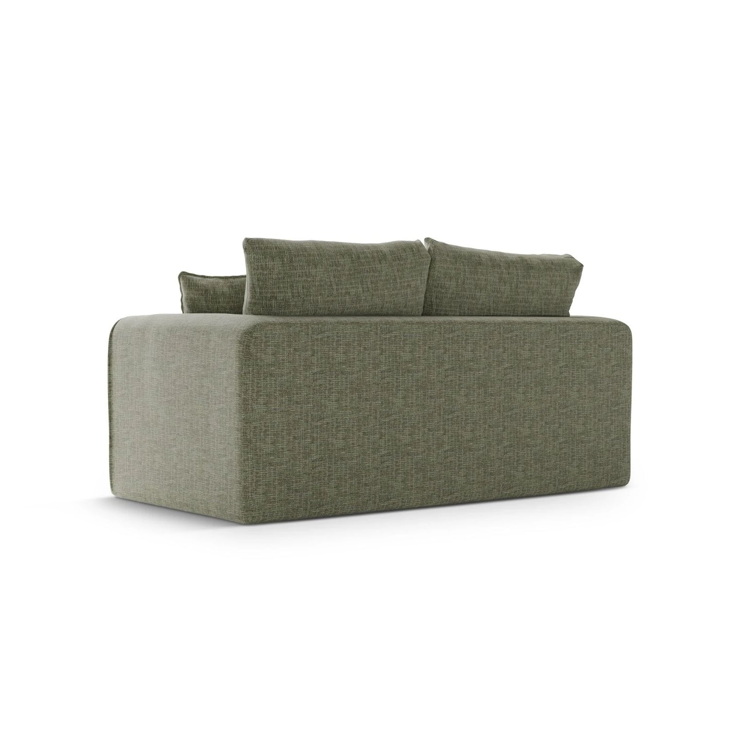 Lido 2-Sitzer Sofa mit Schlaffunktion, ausklappbar, aus Strukturierter Stoff in Olive (Baltimore Pistachio), 158x69 cm von Micadoni – Bild 5