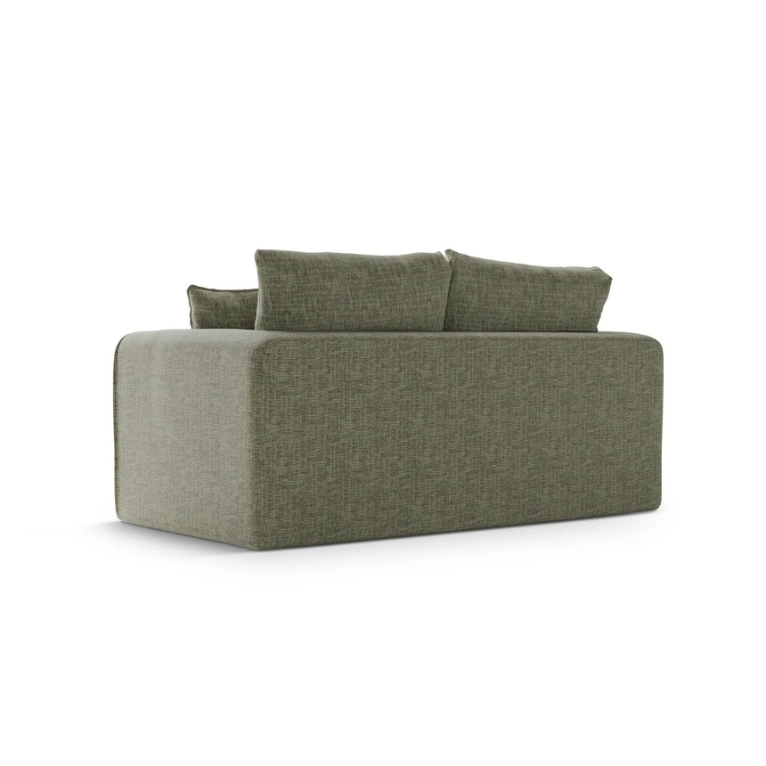 Lido 2-Sitzer Sofa mit Schlaffunktion, ausklappbar, aus Strukturierter Stoff in Olive (Baltimore Pistachio), 158x69 cm von Micadoni – Bild 5