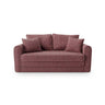 Lido 2-Sitzer Sofa mit Schlaffunktion, ausklappbar, aus Strukturierter Stoff in Rot (Baltimore Marsala), 158x69 cm von Micadoni – Bild 1
