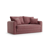 Lido 2-Sitzer Sofa mit Schlaffunktion, ausklappbar, aus Strukturierter Stoff in Rot (Baltimore Marsala), 158x69 cm von Micadoni – Bild 4