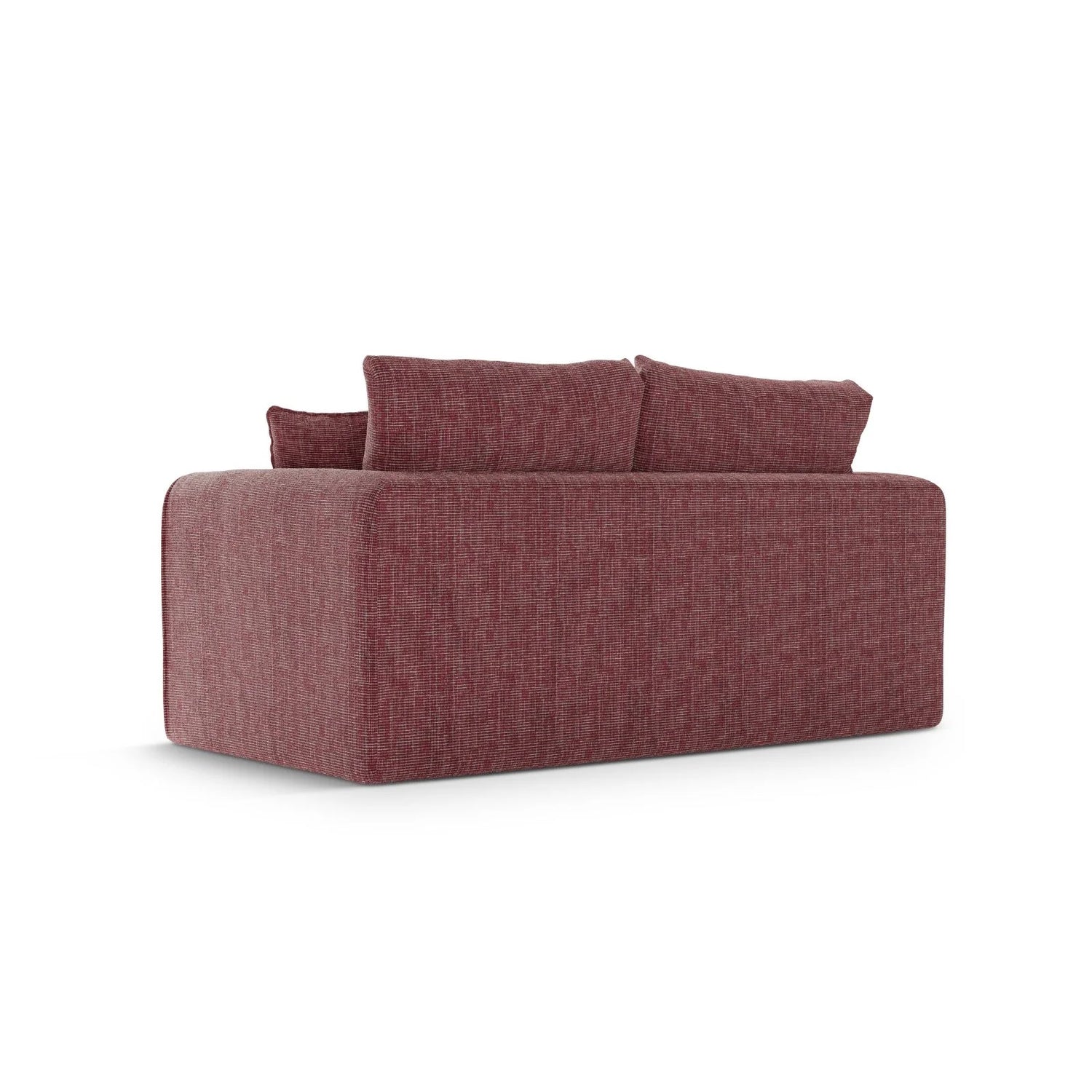 Lido 2-Sitzer Sofa mit Schlaffunktion, ausklappbar, aus Strukturierter Stoff in Rot (Baltimore Marsala), 158x69 cm von Micadoni – Bild 5