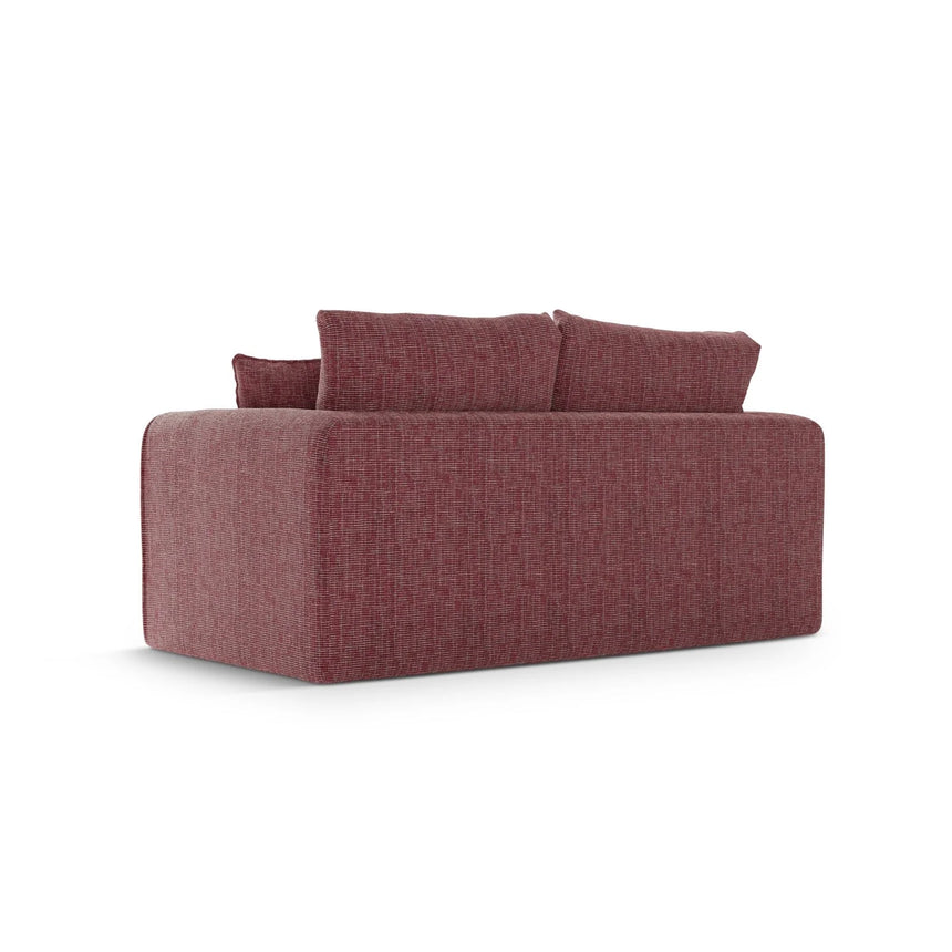 Lido 2-Sitzer Sofa mit Schlaffunktion, ausklappbar, aus Strukturierter Stoff in Rot (Baltimore Marsala), 158x69 cm von Micadoni – Bild 5