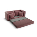 Lido 2-Sitzer Sofa mit Schlaffunktion, ausklappbar, aus Strukturierter Stoff in Rot (Baltimore Marsala), 158x69 cm von Micadoni – Bild 7