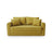 Lido 2-Sitzer Sofa mit Schlaffunktion, ausklappbar, aus Strukturierter Stoff in Sonnenblume melange (Baltimore Mostaza), 158x69 cm von Micadoni – Bild 1