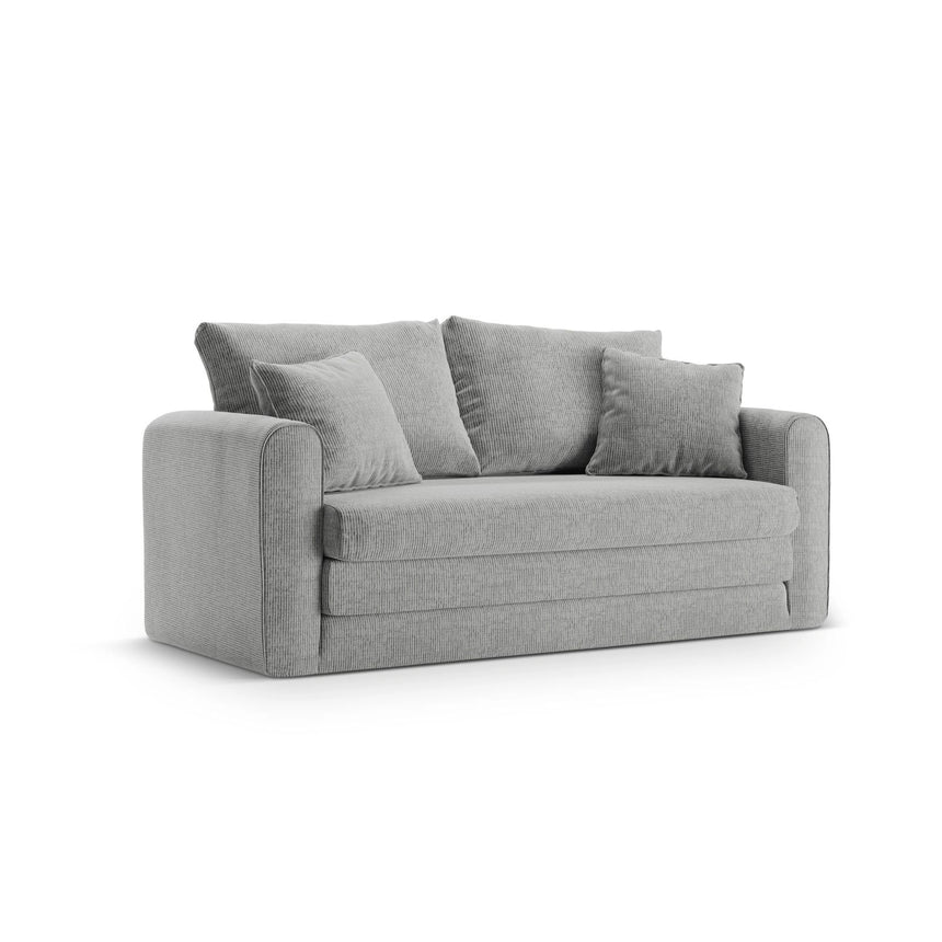 Lido 2-Sitzer Sofa mit Schlaffunktion, ausklappbar, aus Strukturierter Stoff in Warmes Grau (Baltimore Cement), 158x69 cm von Micadoni – Bild 4