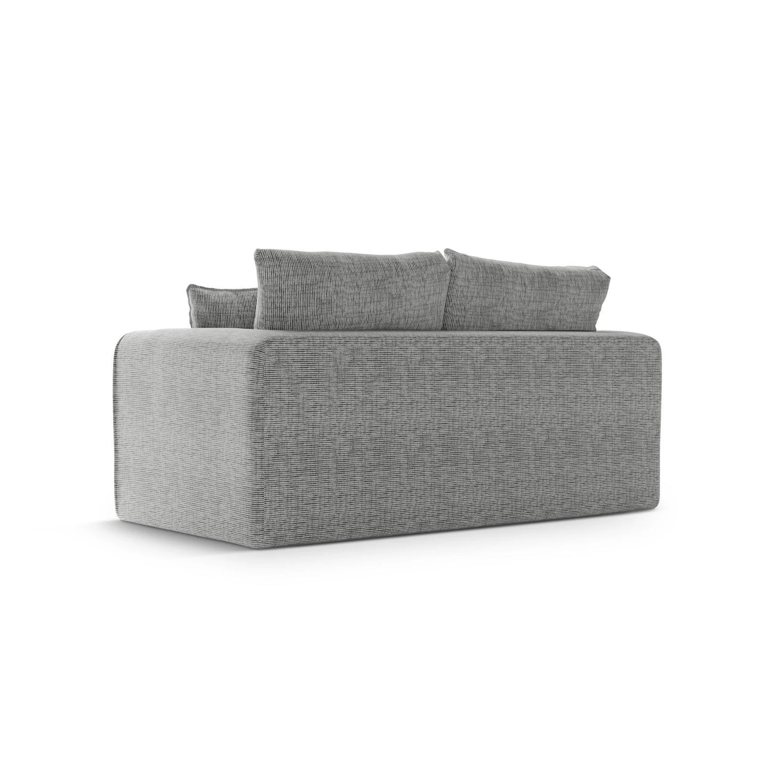 Lido 2-Sitzer Sofa mit Schlaffunktion, ausklappbar, aus Strukturierter Stoff in Warmes Grau (Baltimore Cement), 158x69 cm von Micadoni – Bild 5