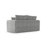 Lido 2-Sitzer Sofa mit Schlaffunktion, ausklappbar, aus Strukturierter Stoff in Warmes Grau (Baltimore Cement), 158x69 cm von Micadoni – Bild 5