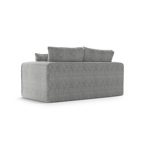 Lido 2-Sitzer Sofa mit Schlaffunktion, ausklappbar, aus Strukturierter Stoff in Warmes Grau (Baltimore Cement), 158x69 cm von Micadoni – Bild 5