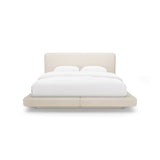 Linea Bett mit Kopfteil aus Boucle in Beige (Baloo 2074), 180x200 cm von Micadoni – Bild 5