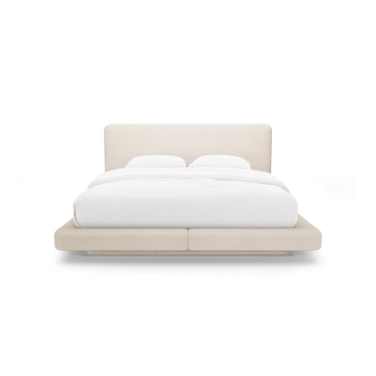 Linea Bett mit Kopfteil aus Boucle in Beige (Baloo 2074), 200x200 cm von Micadoni – Bild 5