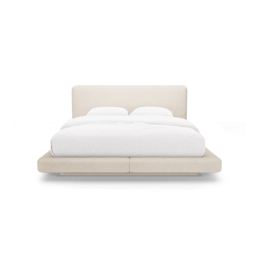 Linea Bett mit Kopfteil aus Boucle in Beige (Baloo 2074), 200x200 cm von Micadoni – Bild 5