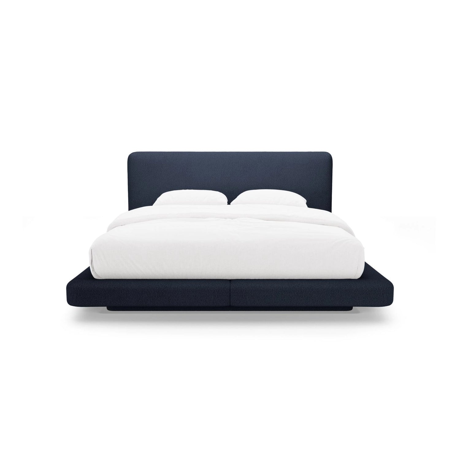 Linea Bett mit Kopfteil aus Boucle in Dunkelblau (Baloo 2088), 140x200 cm von Micadoni – Bild 5