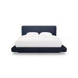 Linea Bett mit Kopfteil aus Boucle in Dunkelblau (Baloo 2088), 200x200 cm von Micadoni – Bild 5
