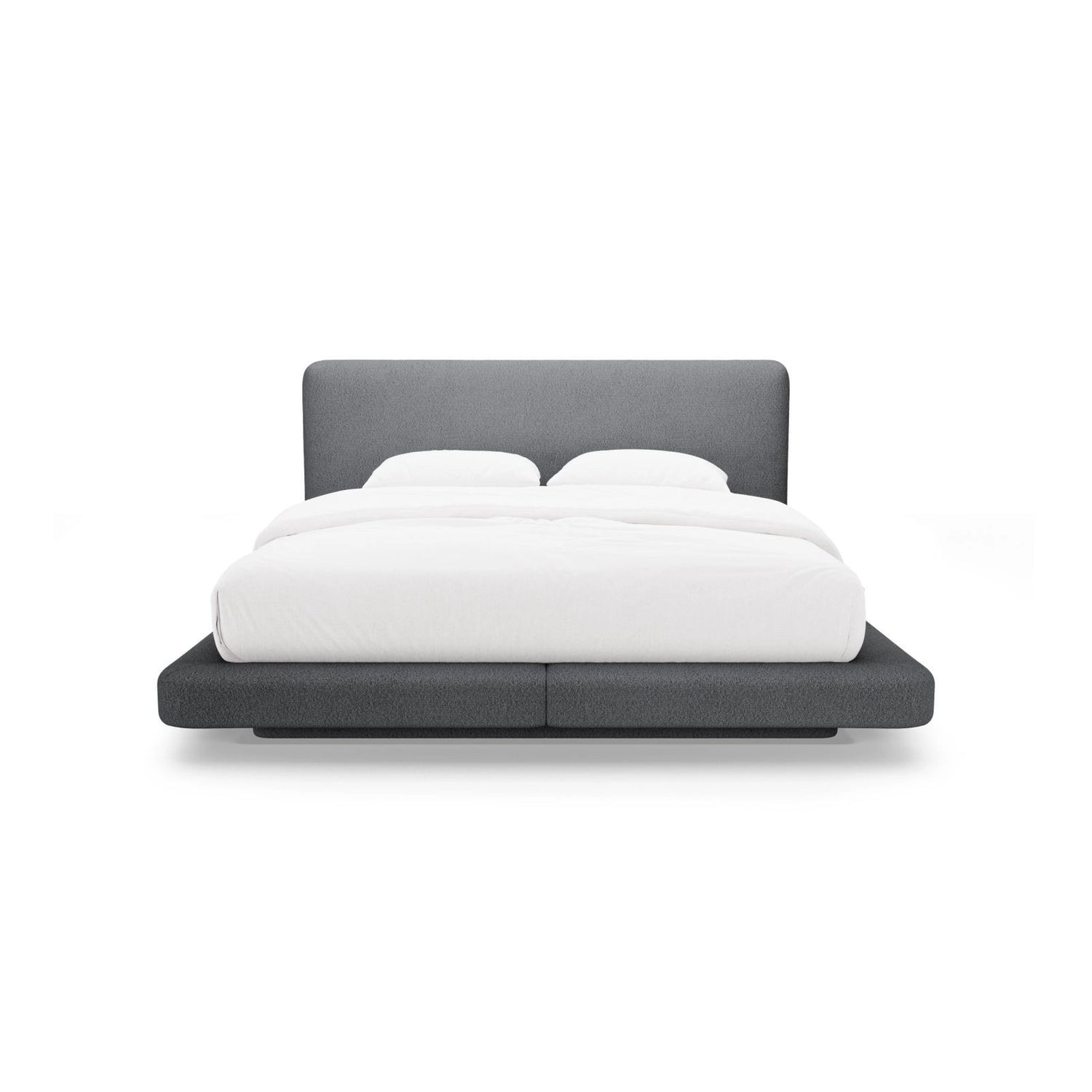 Linea Bett mit Kopfteil aus Boucle in Dunkelgrau (Baloo 2083), 160x200 cm von Micadoni – Bild 5