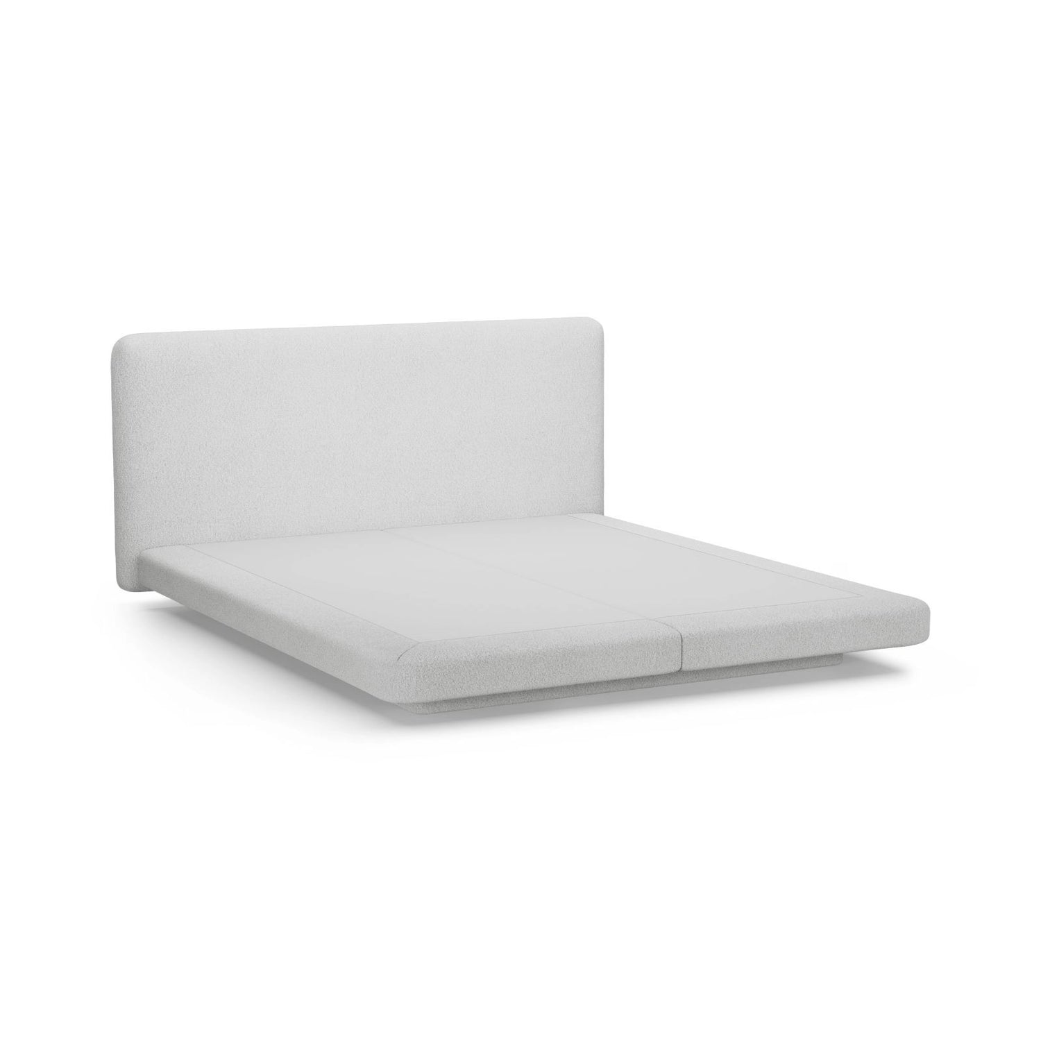 Linea Bett mit Kopfteil aus Boucle in Hellgrau (Baloo 2085), 160x200 cm von Micadoni – Bild 6