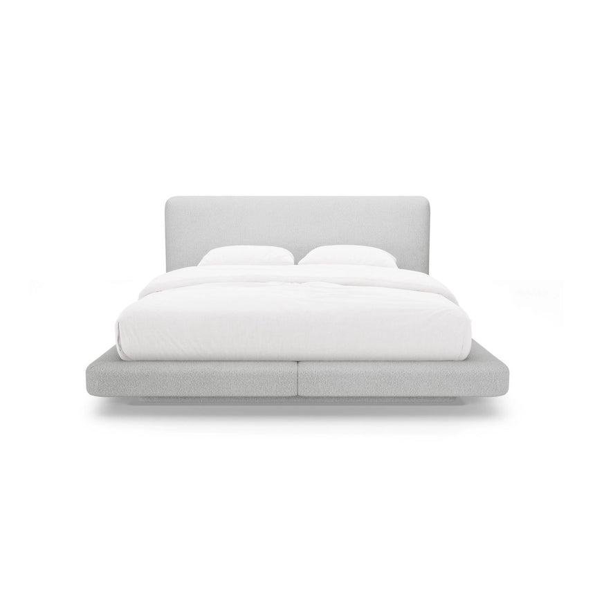 Linea Bett mit Kopfteil aus Boucle in Hellgrau (Baloo 2085), 180x200 cm von Micadoni – Bild 5