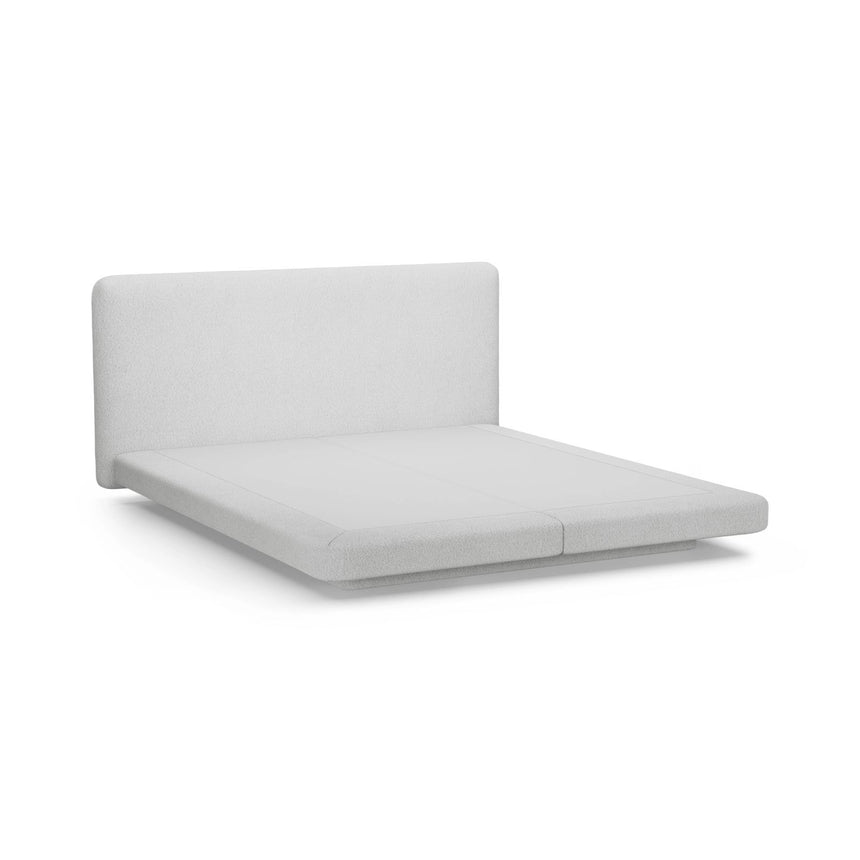 Linea Bett mit Kopfteil aus Boucle in Hellgrau (Baloo 2085), 180x200 cm von Micadoni – Bild 6