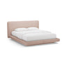 Linea Bett mit Kopfteil aus Boucle in Puderrosa (Baloo 2072), 200x200 cm von Micadoni – Bild 1