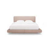 Linea Bett mit Kopfteil aus Boucle in Puderrosa (Baloo 2072), 200x200 cm von Micadoni – Bild 5