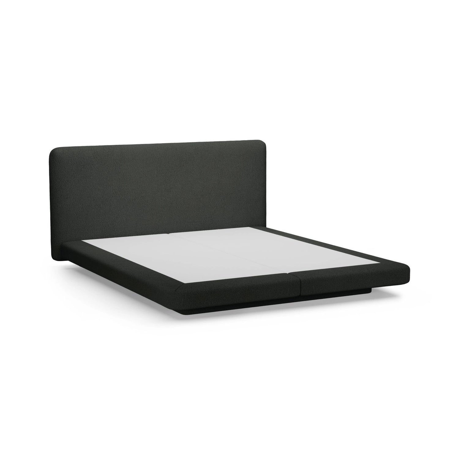 Linea Bett mit Kopfteil aus Boucle in Schwarz (Baloo 2082), 180x200 cm von Micadoni – Bild 6